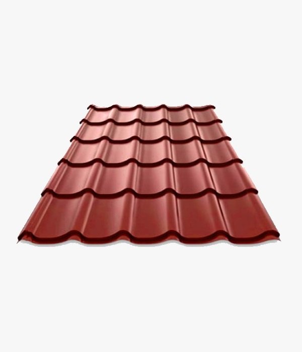 Tôle Tuile Prélaquée Texturée Ép. 0.50 cm – Rouge Bordeaux