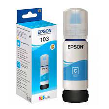Bouteille d encre Epson103 EcoTank Cyan   / 7500 pages/ L3110, L3150, L5190[C13T00S24A]